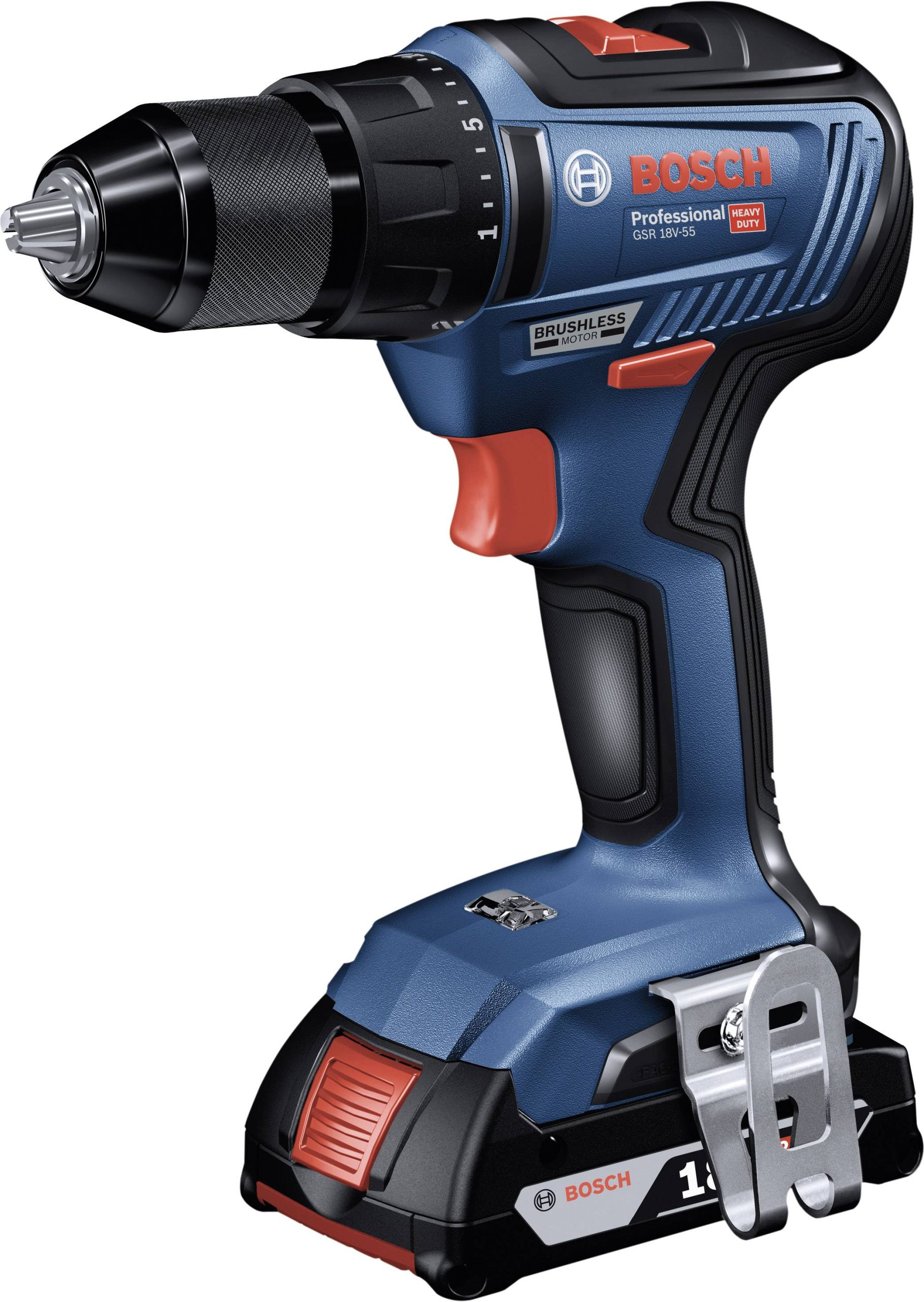 Wiertarko-wkrętarka akumulatorowa Bosch Professional GSR 18V-55 Solo 06019H5202 18 V bez akumulatora - obrazek 1