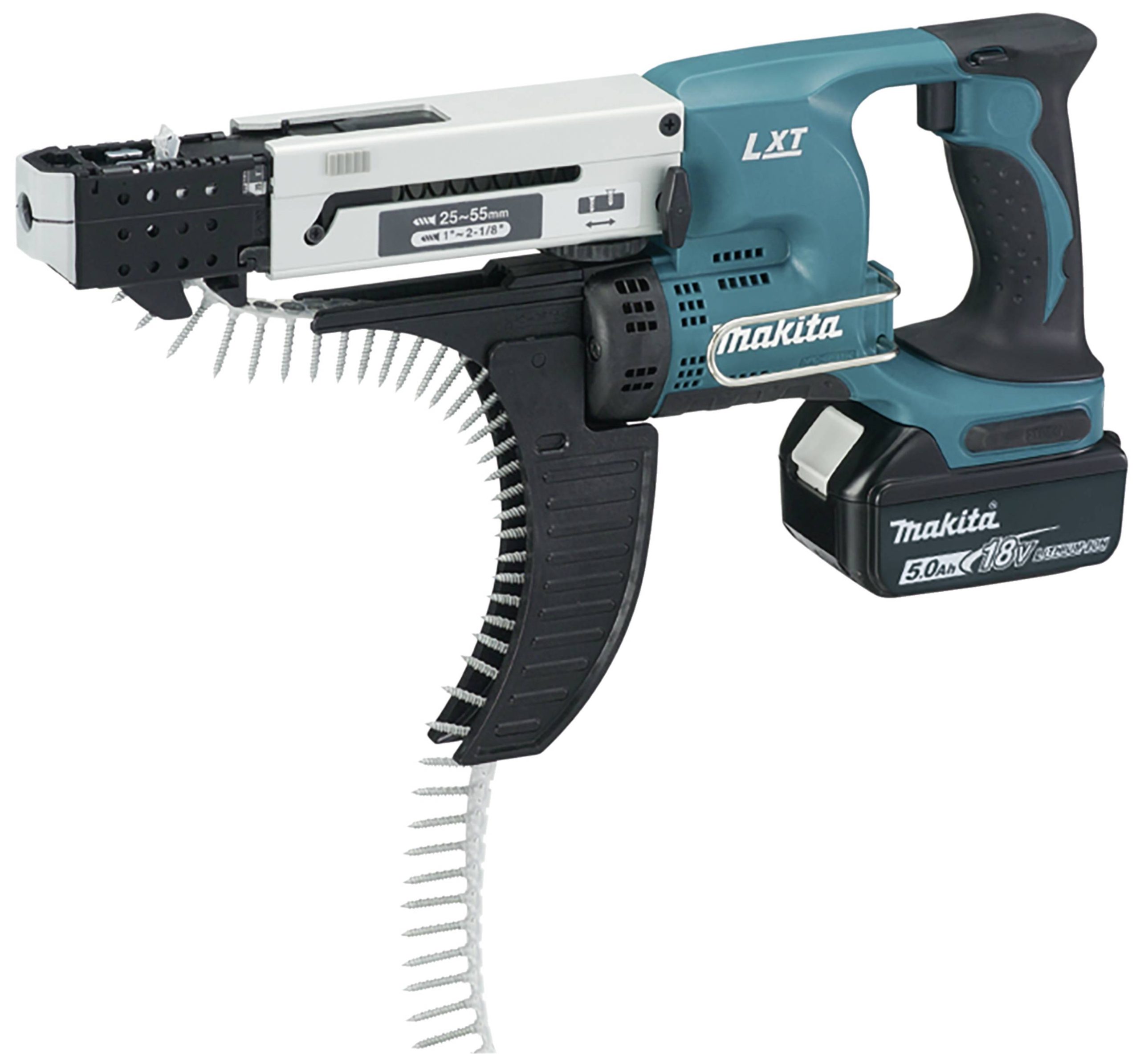 Wkrętarka akumulatorowa z magazynkiem Makita DFR550RTJ DFR550RTJ 18 V 5 Ah - obrazek 1