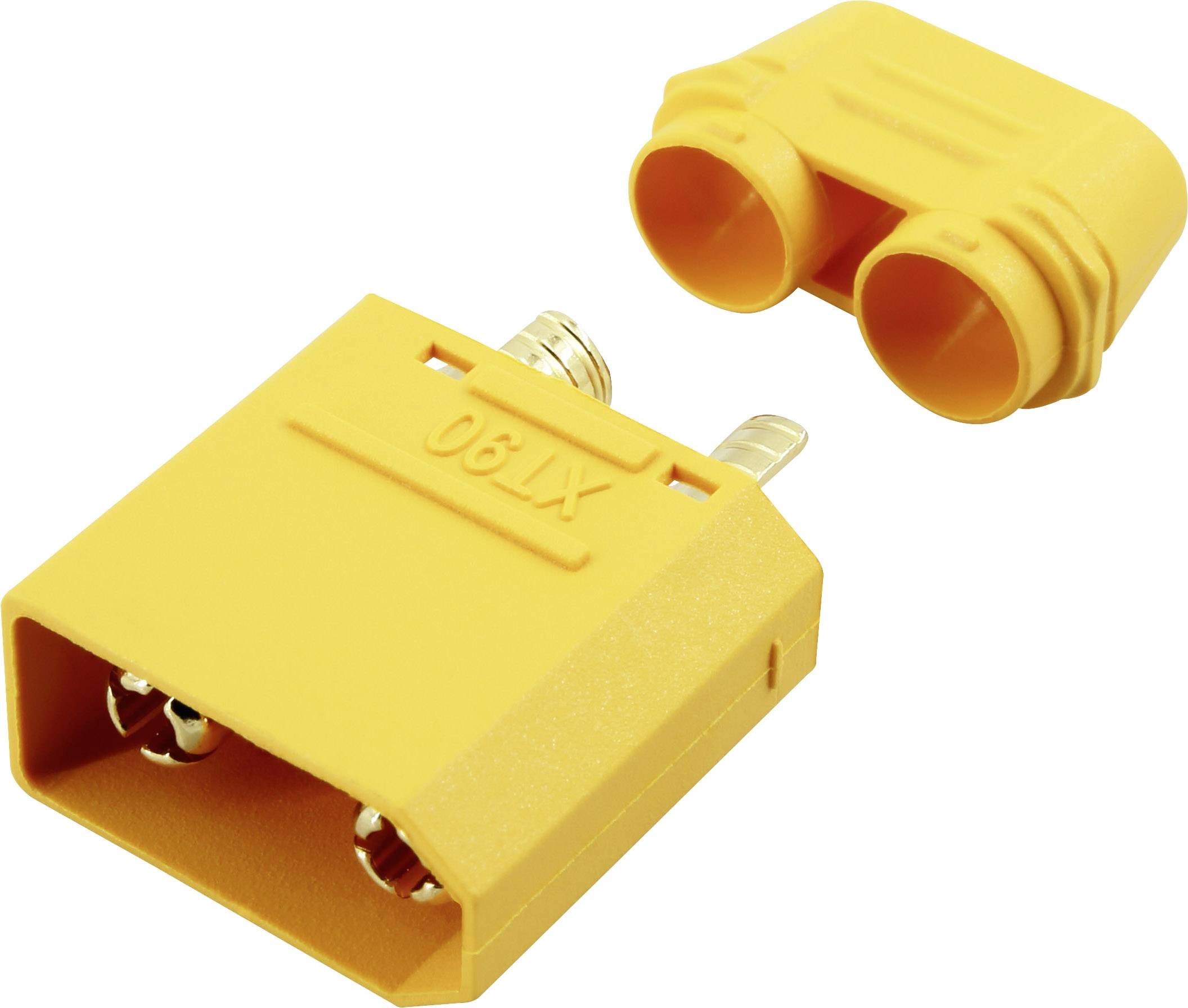 Złącze męskie akumulatora XT90-S Reely RE-6702312 pozłacane 1 szt. - obrazek 1