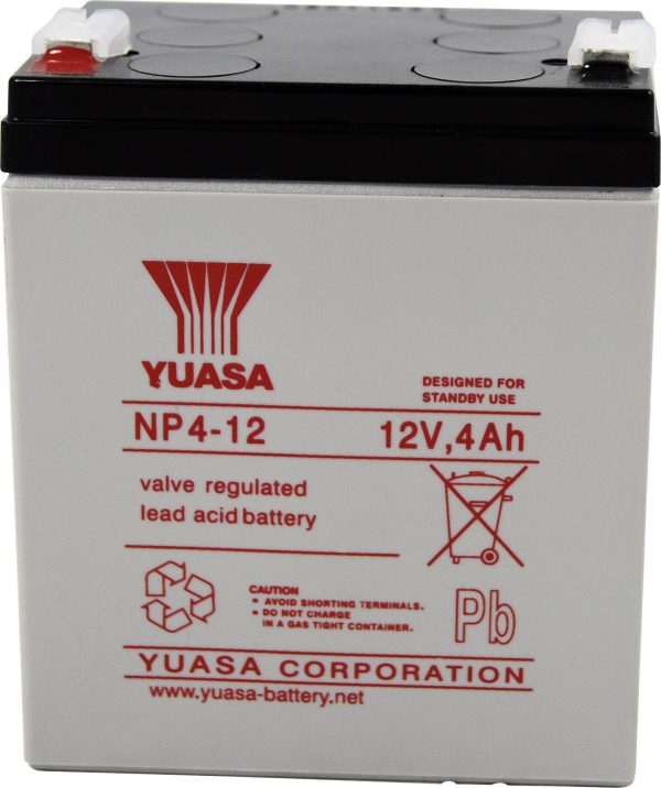 Akumulator ołowiowy Yuasa NP4-12 NP4-12, AGM, 12 V, 4 Ah