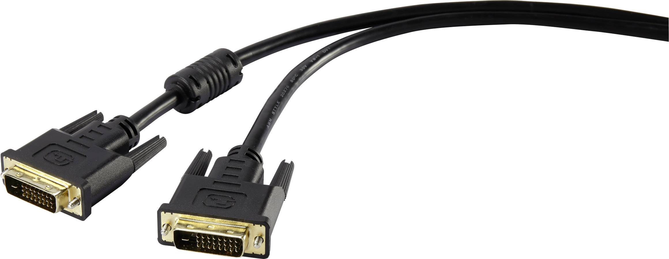 Kabel DVI Renkforce RF-4212195, DVI 24+1pin do DVI 24+1pin., 1.80 m - obrazek 1