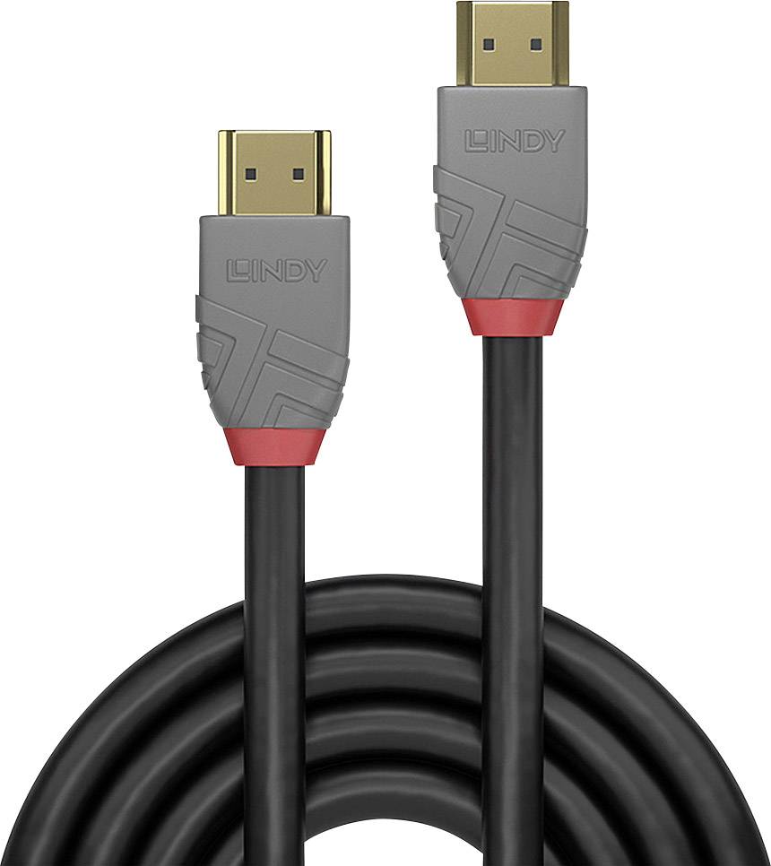 LINDY HDMI kabel Wtyczka HDMI-A, Wtyczka HDMI-A 3.00 m czarny 36964 4K UHD Kabel HDMI - obrazek 1