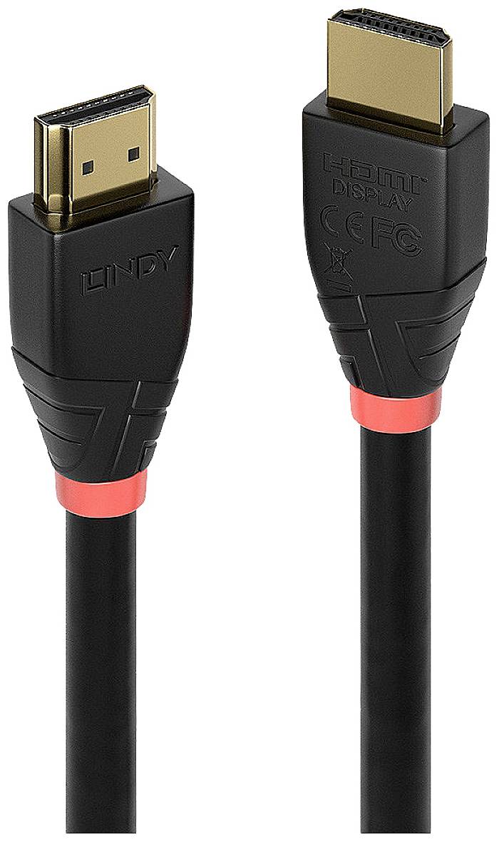 LINDY HDMI kabel Wtyczka HDMI-A, Wtyczka HDMI-A 25.00 m czarny 41074 4K UHD Kabel HDMI - obrazek 1