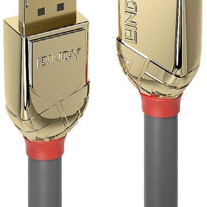 LINDY USB kabel Złącze DisplayPort, Złącze DisplayPort 0.50 m złoty, szary 36290 styki pozłacane Kabel DisplayPort LINDY USB kabel Złącze DisplayPort, Złącze DisplayPort 0.50 m złoty, szary 36290 styki pozłacane Kabel DisplayPort