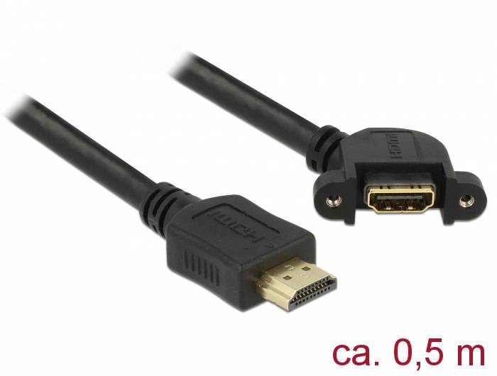 Kabel HDMI Delock 85467 85467, HDMI-A do HDMI-A, 0.5 m - obrazek 1