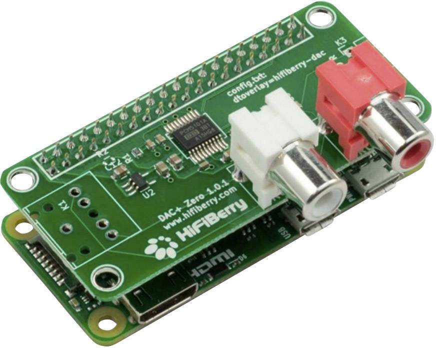 HiFiBerry DAC+ Zero Karta dźwiękowa Raspberry Pi® Pasuje do: Raspberry Pi® Zero - obrazek 1