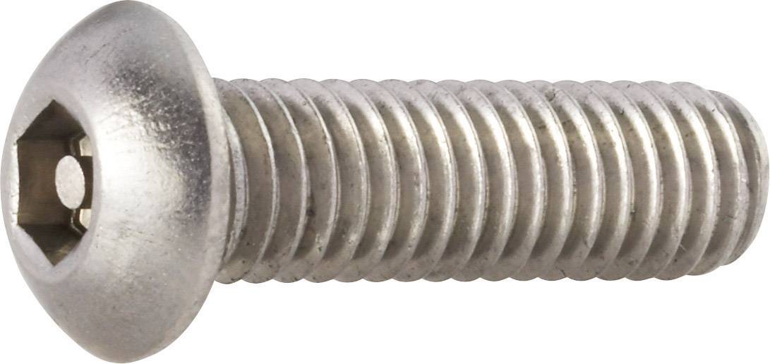 Wkręt soczewkowy zabezpieczający Toolcraft, M6x25, ISO 7380, 10 szt. - obrazek 1
