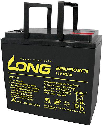 Akumulator ołowiowy Long 22NF305CNE 22NF305CNE, AGM, 12 V, 62 Ah