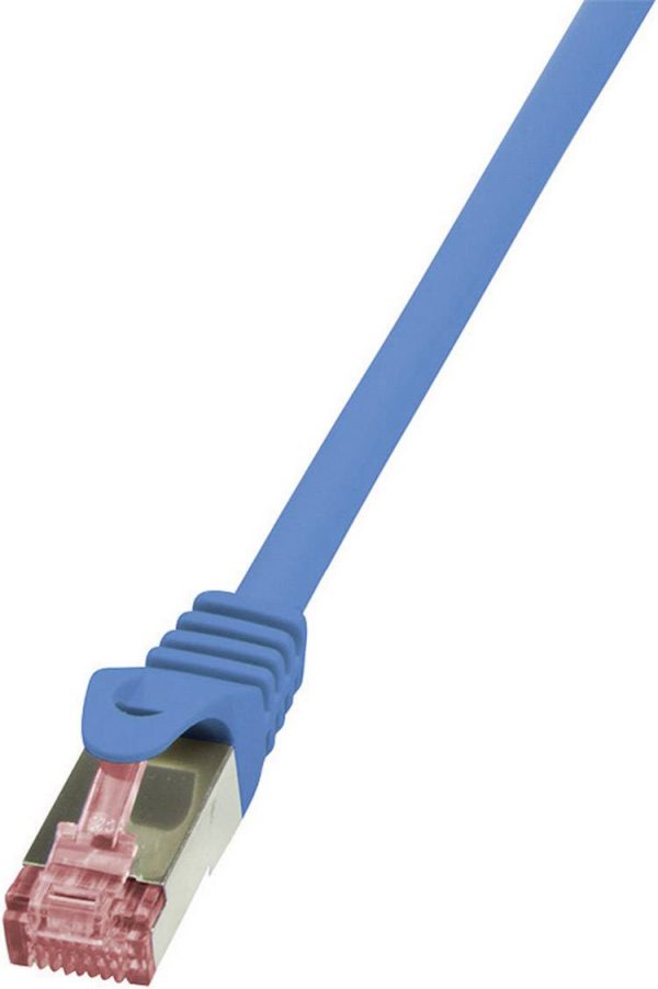 kabel LAN LogiLink CQ2016S, 1 szt., RJ45, CAT 6, S/FTP, 0.25 m, niebieski
