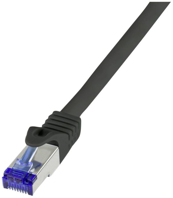kabel LAN LogiLink C6A143S, 1 szt., RJ45, CAT 6a, S/FTP, 50.00 m, czarny