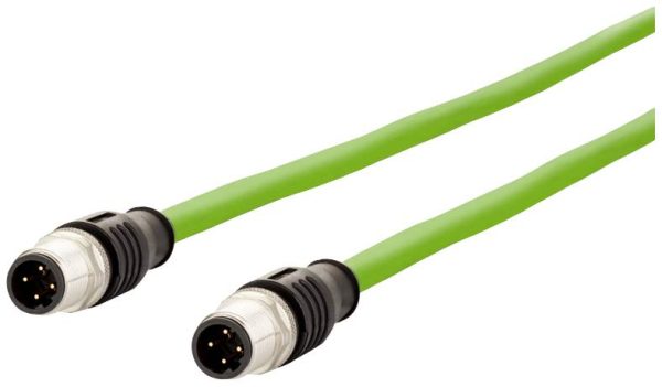 kabel LAN Metz Connect 142M1D11020, 1 szt., M12, CAT 5e, SF/FTP, 2.00 m, zielony