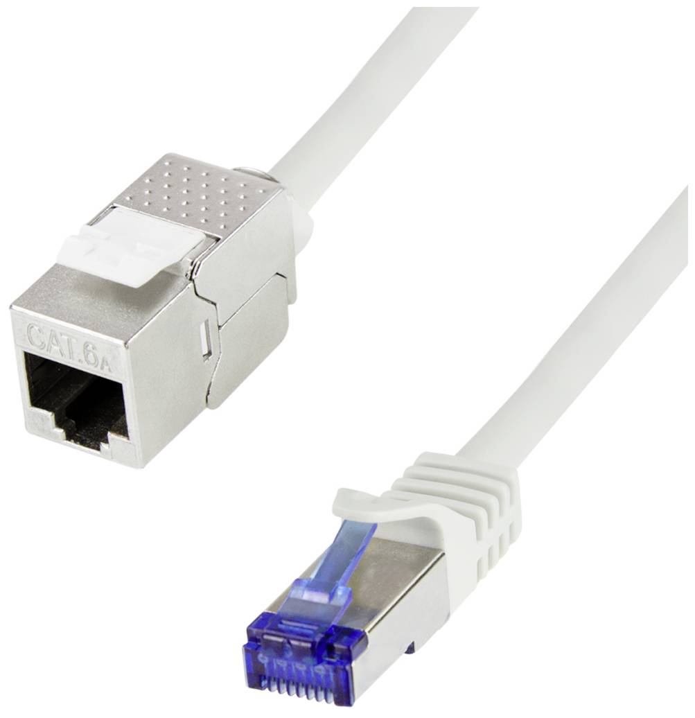 kabel LAN LogiLink CC5092S, 1 szt., RJ45, CAT 6a, S/FTP, 10 m, szary - obrazek 1