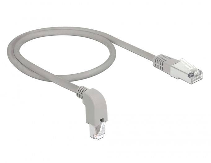 kabel LAN Delock 85873, 1 szt., RJ45, CAT 6a, S/FTP, 0.50 m, szary - obrazek 1