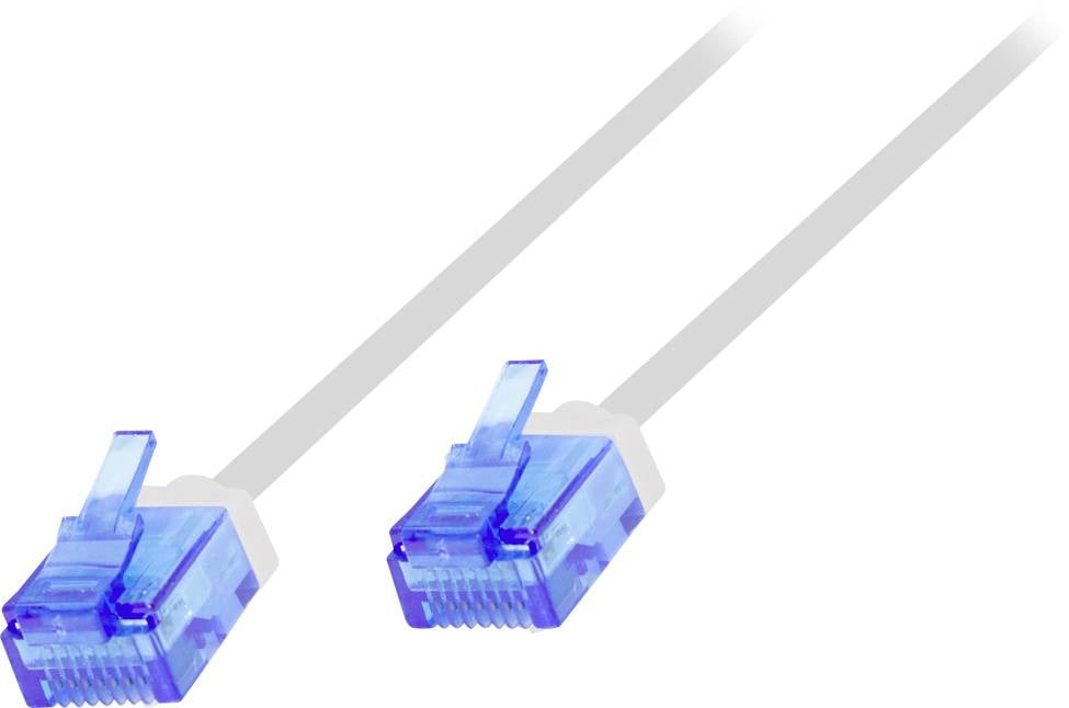 kabel LAN LogiLink CQ3021U, 1 szt., RJ45, CAT 6a, U/UTP, 0.50 m, biały - obrazek 1