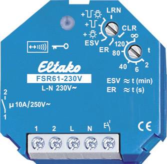 FSR61-230V Eltako bezprzewodowy Element wykonawczy podtynkowy Maksymalna moc przełączania 2000 W Zasięg maksymalny 30 m