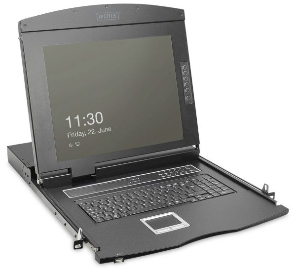 Konsola KVM, HDMI Digitus DS-72221-6US, Myszka, Klawiatura, 1920 x 1080 Pixel, Ilość przełączalnych PC: 8