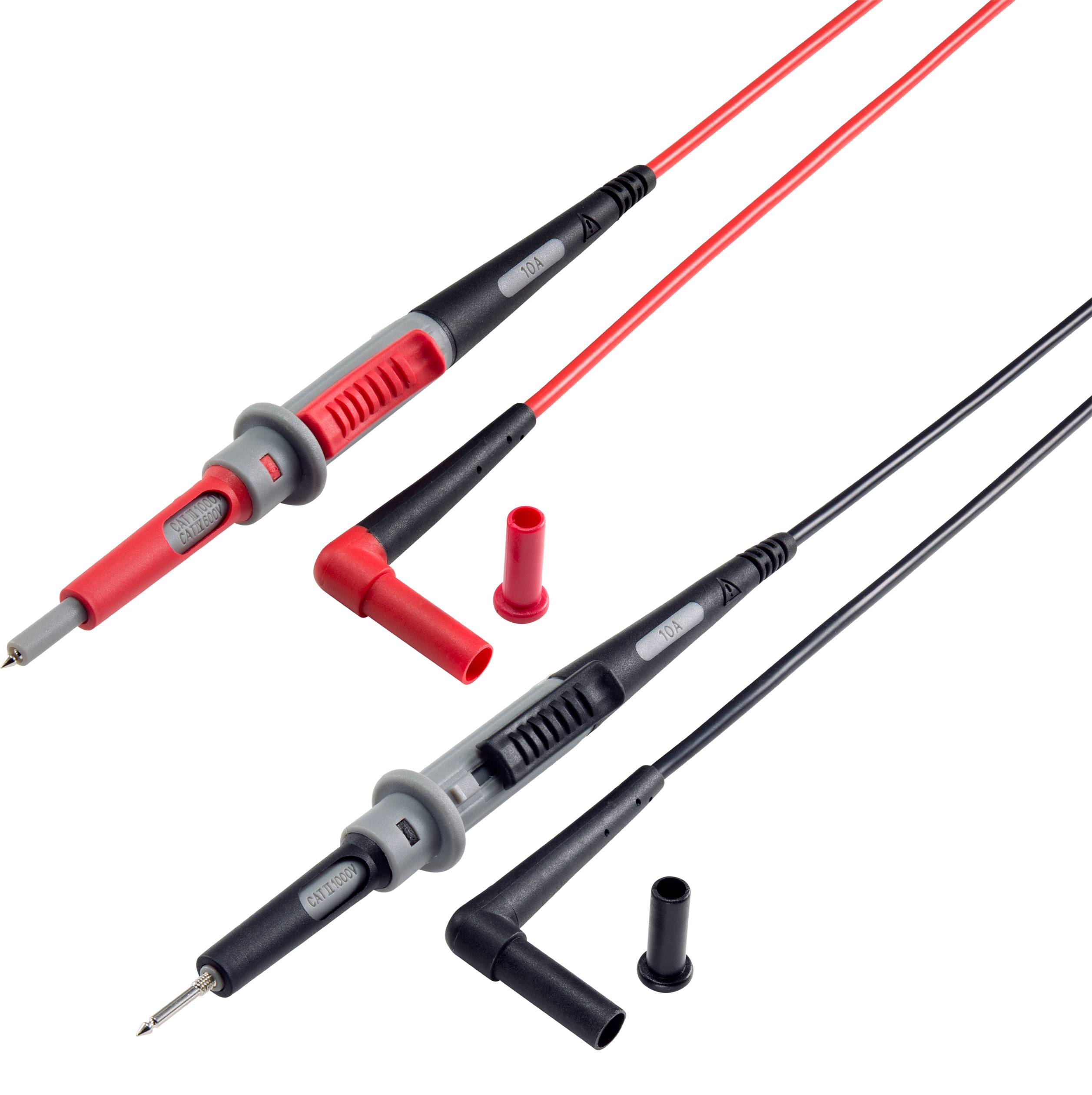 VOLTCRAFT MS-4PS Przewód pomiarowy bezpieczny złącze męskie bezpieczeństwa 4mm sonda 1.00 m czarny, czerwony 1 szt. - obrazek 1