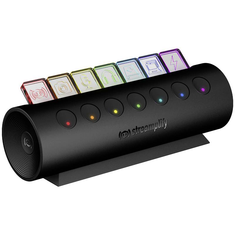Streamplify SPUH-HC71217.11 USB-Hub 7 Portów USB-A USB 3.0 5 GBit/s czarny Streamplify HUB CTRL 7, 7x USB 3.0 Typ A, RGB - obrazek 1