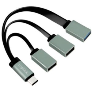 LogiLink UA0315 USB-Hub 3 Porty USB-A USB 3.1 Gen1 5 GBit/s z wtyczką USB-C czarny, szary UA0315 LogiLink UA0315 USB-Hub 3 Porty USB-A USB 3.1 Gen1 5 GBit/s z wtyczką USB-C czarny, szary UA0315