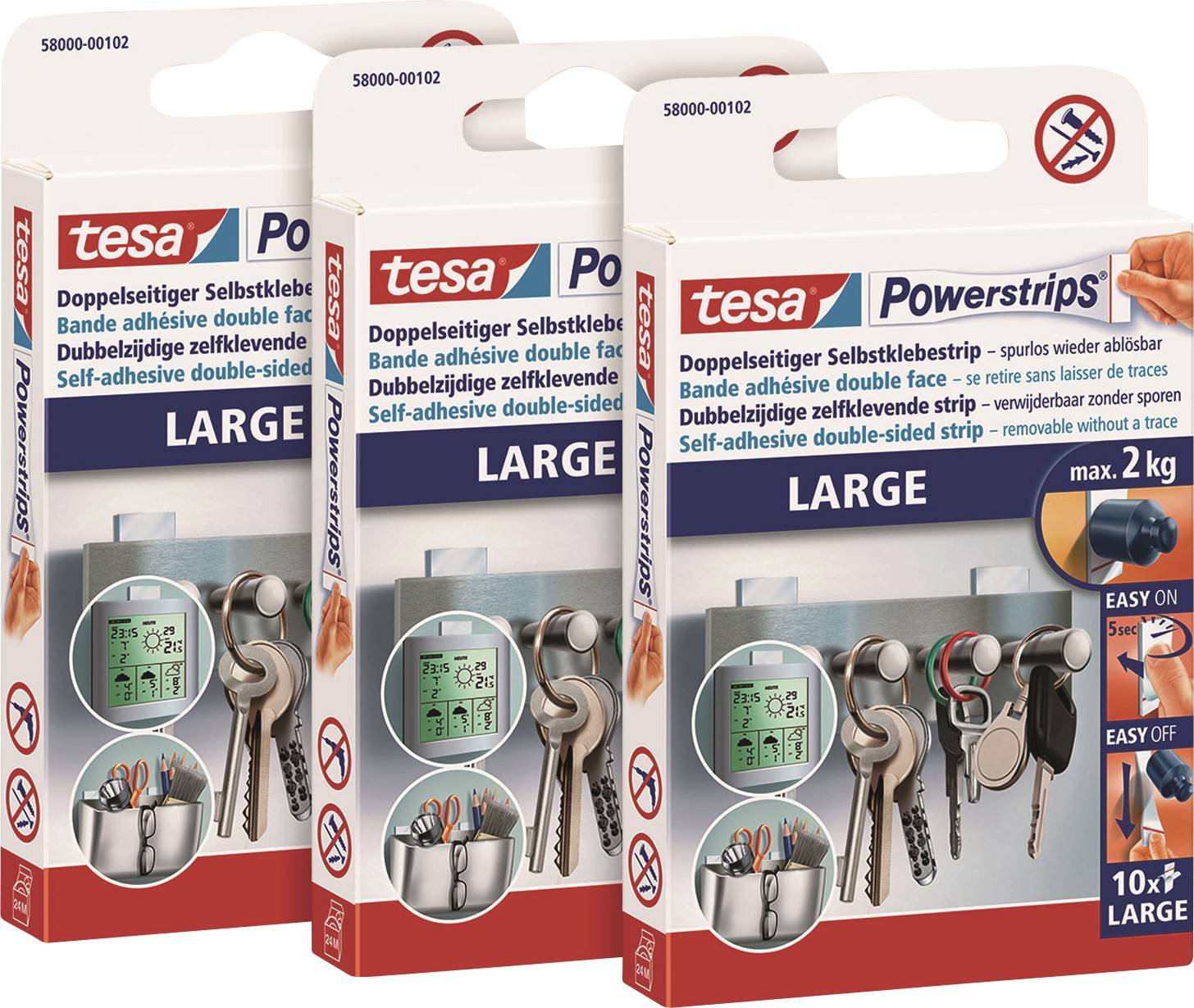 Pasek samoprzylepny tesa POWERSTRIPS® Large 58000-00500-11 30 szt. - obrazek 1