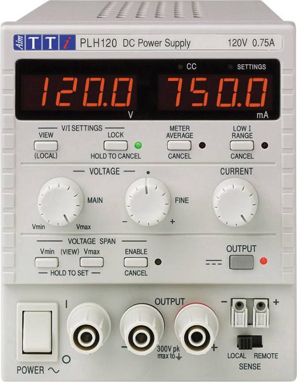 Zasilacz laboratoryjny regulowany Aim TTi PLH120 0 – 120 V 0 – 0.75 A 90 W
