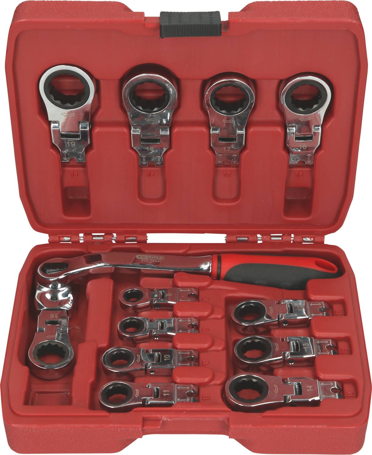 Zestaw kluczy z grzechotką, 13 szt KS Tools 503.4820 - obrazek 1