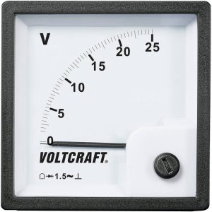 Panelowy wskaźnik analogowy Voltcraft AM-72×72/25V Panelowy wskaźnik analogowy Voltcraft AM-72×72/25V