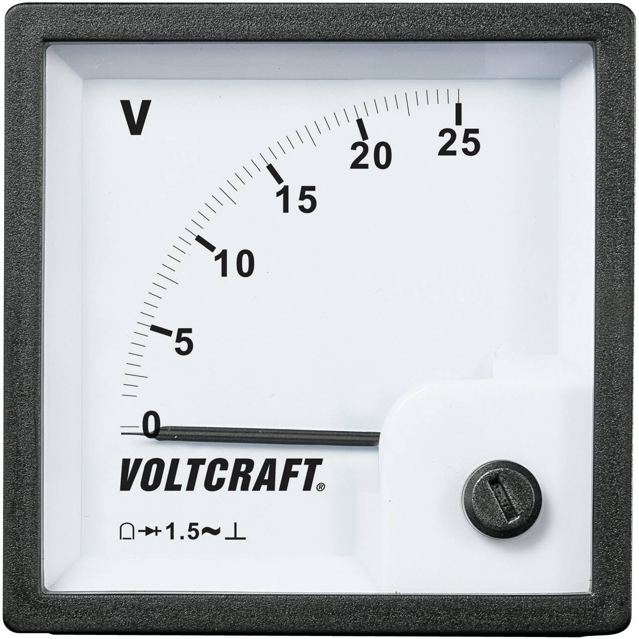 Panelowy wskaźnik analogowy Voltcraft AM-72x72/25V - obrazek 1