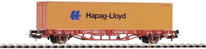 Wagon płaski Hapag Lloyd dla DB Cargo, Piko H0 57700, rozstaw osi 157 mm, skala H0 - obrazek 1
