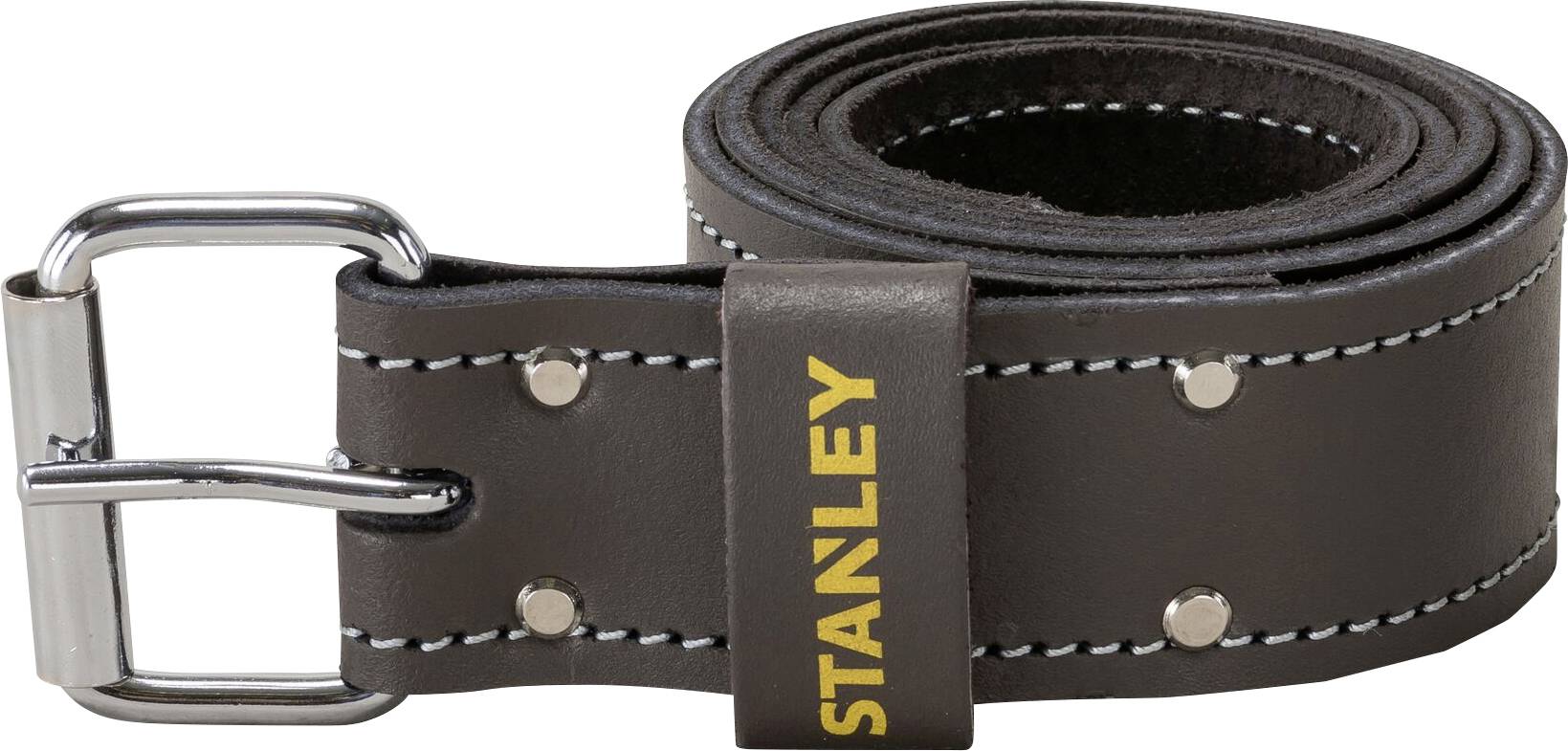 Pas narzędziowy STANLEY Ledergürtel dunkelbraun Breite 45mm L126cm 16 Loch, echtes Büffelleder STST1-80119 - obrazek 1