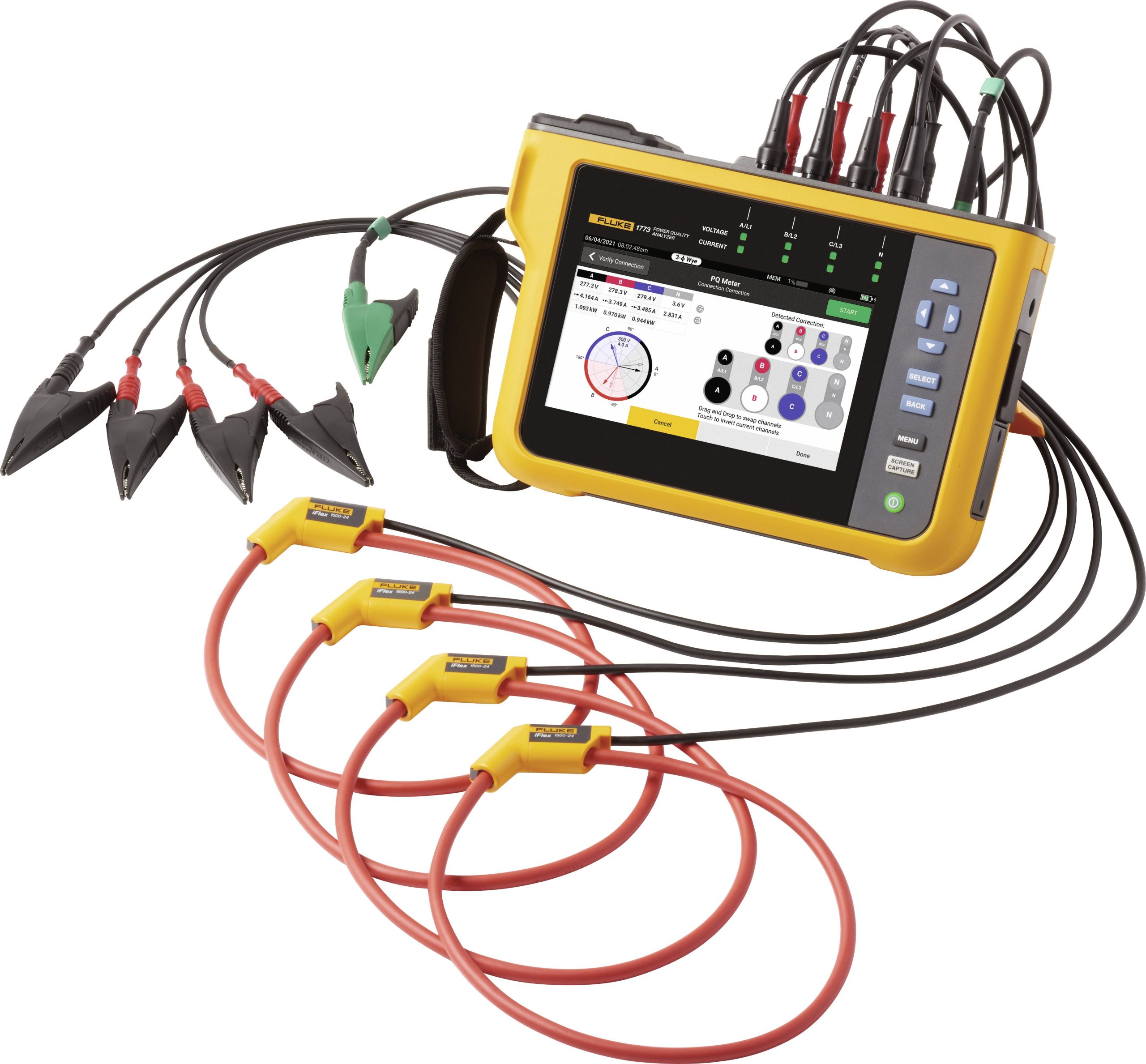 Analizator sieci Fluke 1775, Power Quality Analyzer z funkcją rejestratora, zaw. cegi - obrazek 1