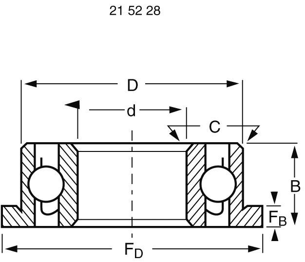 Łożysko kulkowe promieniowe Reely F695 ZZ, Szerokość: 4 mm, 1 szt. - obrazek 1