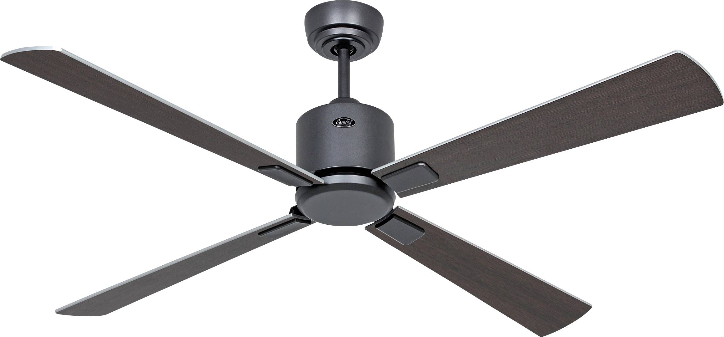 CasaFan ECO NEO III 132 BG-WN/SI WiFi Flügel Wenge/silber Wentylator sufitowy 27 W (Ø x W) 132 cm x 360 mm ciemnoszary p - obrazek 1