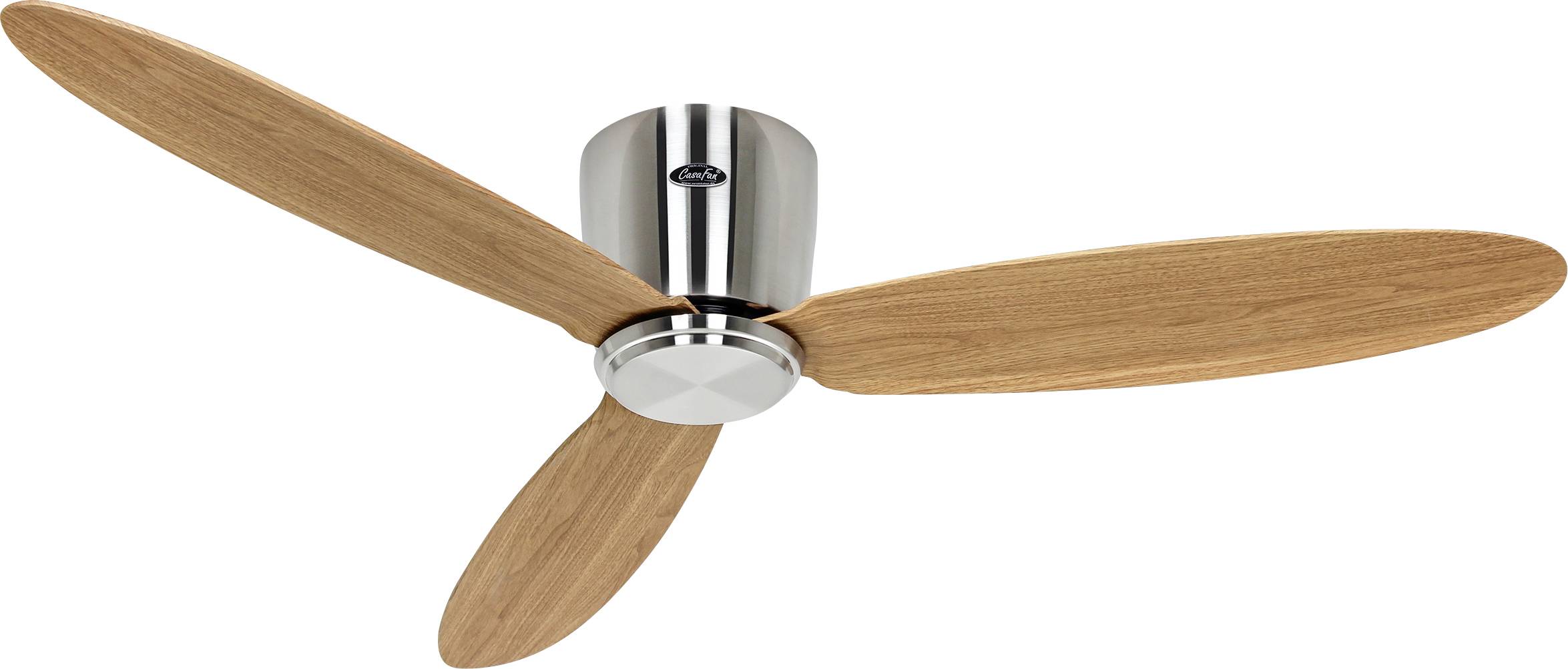 CasaFan ECO PLANO II 132 BN-EN WiFi Wentylator sufitowy 28 W (Ø x W) 132 cm x 160 mm chrom (szczotkowany) pilot zdalnego - obrazek 1