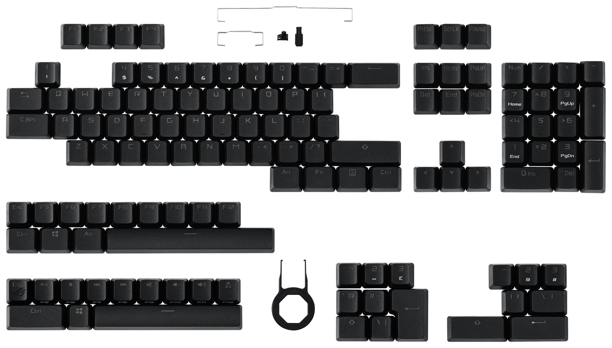 Asus ROG PBT Keycap Set (AC03) Nasadka klawisza czarny - obrazek 1