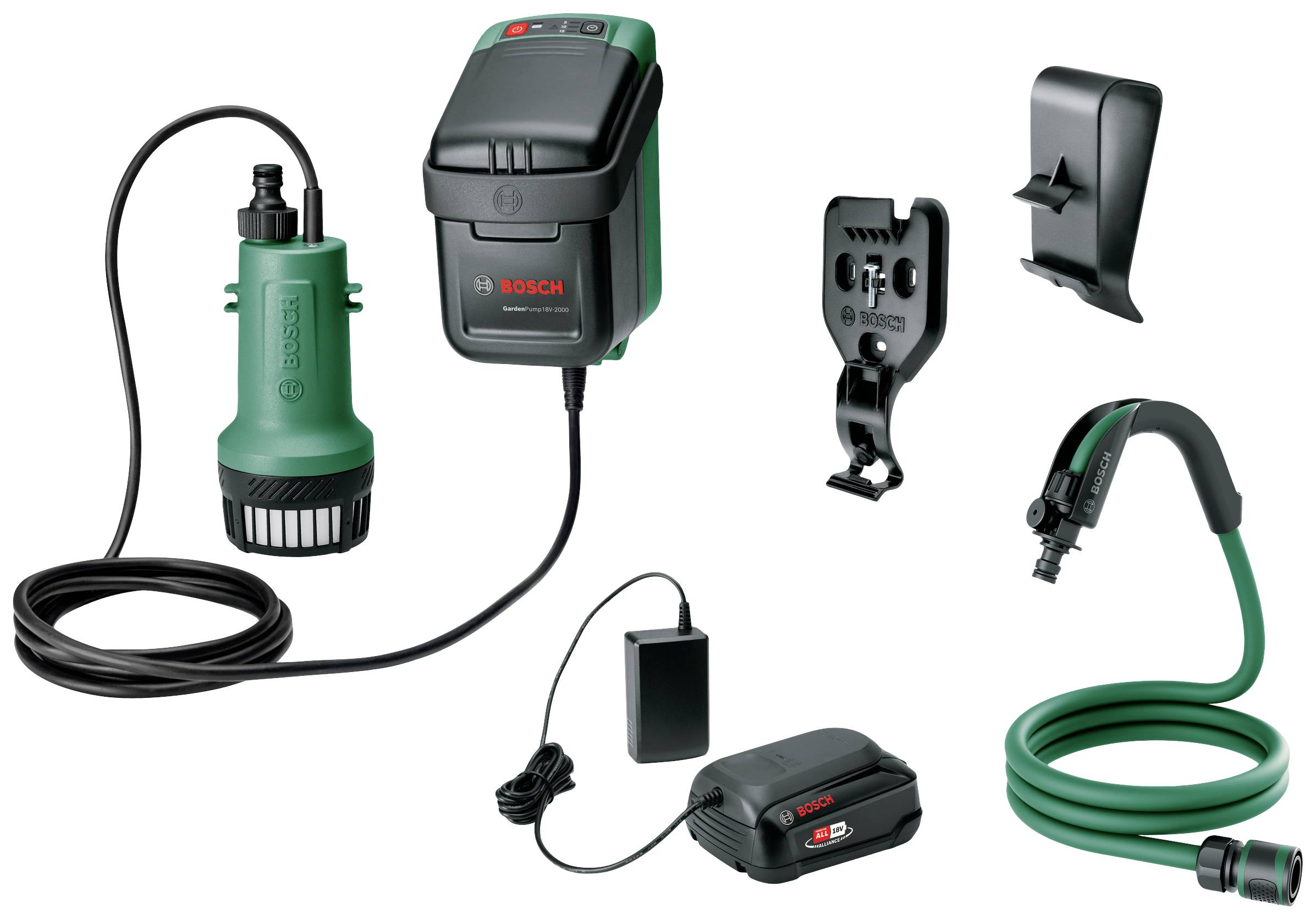 Bosch Home and Garden GardenPump 18V Akumulatorowa pompa ogrodowa 540 l/h 1.8 m - obrazek 1