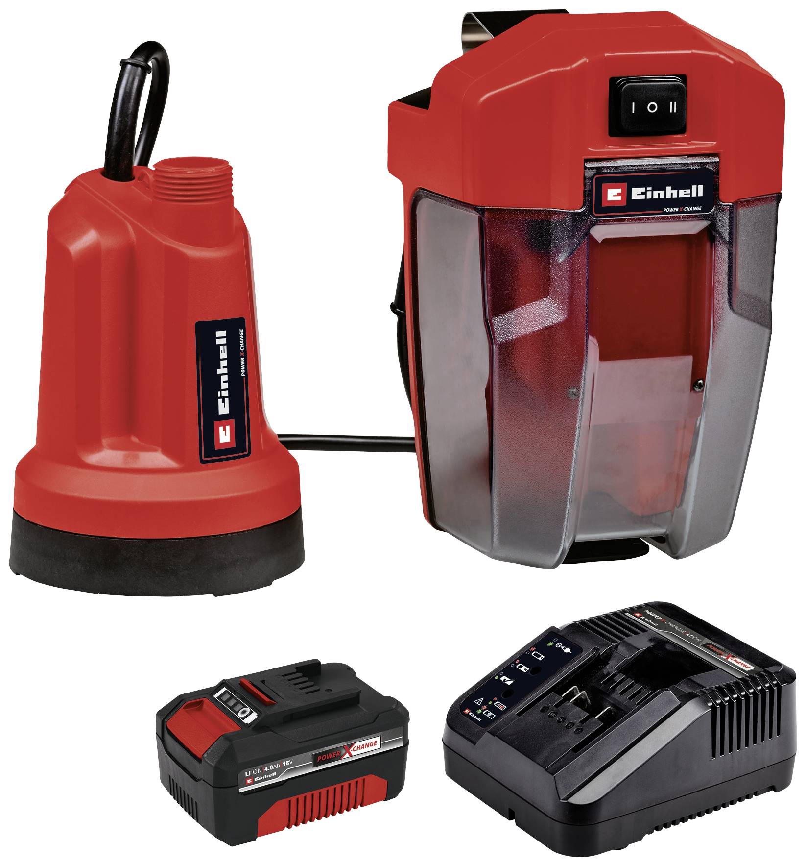 Einhell Power X-Change GE-SP 18 LL Li (1x4,0Ah) Pompa zanurzeniowa do czystej wody 4500 l/h 8 m - obrazek 1