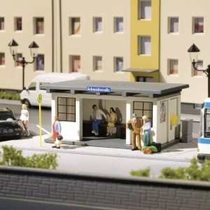 Przystanek autobusowy z wiatą, Auhagen 11419, 70 x 42 x 33 mm, skala H0 Przystanek autobusowy z wiatą, Auhagen 11419, 70 x 42 x 33 mm, skala H0