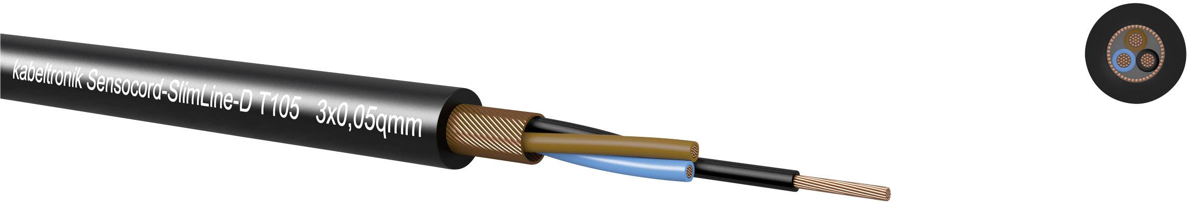 Kabeltronik 24308D5T9 Przewód czujnikowy Sensocord® 8 x 0.05 mm² czarny Produkty w metrach bieżących - obrazek 1