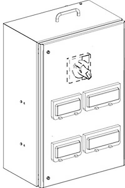 Schneider Electric KSB250SM428 Skrzynka odpływowa KS 250A pusta 3L+N+PE 28 działek Akcesoria do małych skrzynek rozdziel - obrazek 1