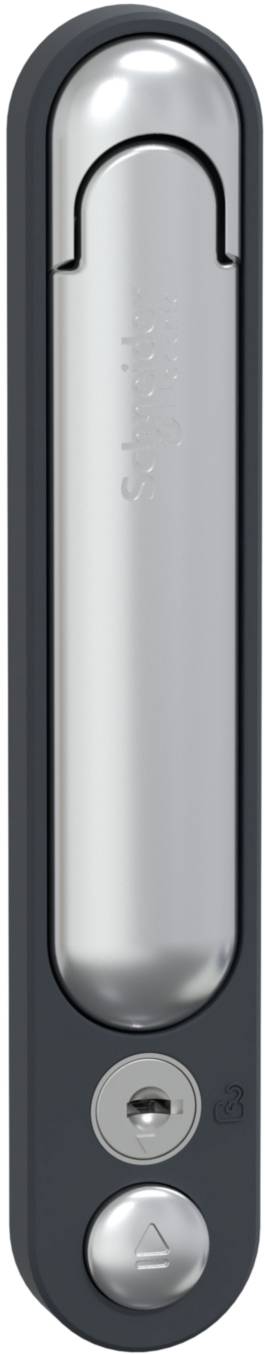 Schneider Electric LVS07931 PrismaSeT-P, klamka do drzwi obrotowych, z zamkiem patentowym i kluczem nr 405, RAL7016 Akce - obrazek 1