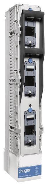 Hager LVSG3CPX Listwa bezpiecznikowa Hager LVSG3CPX NH3 185mm 3-biegunowa M12 Moduł wyłącznika obciążenia 3 styki 630 A - obrazek 1