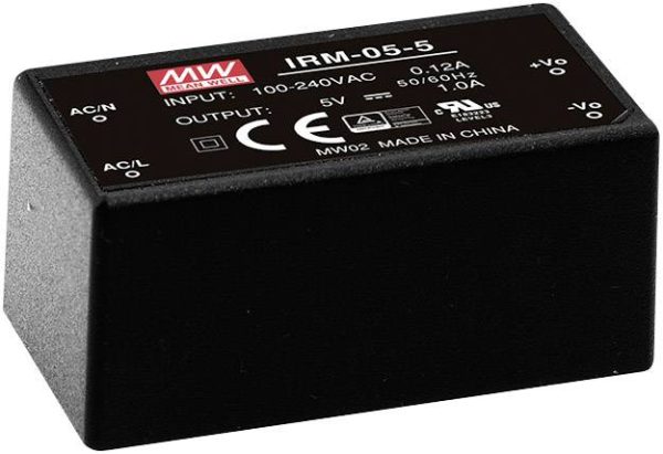 MEAN WELL IRM-05-5 Zasilacz AC/DC 5 V/DC 1 A 5 W