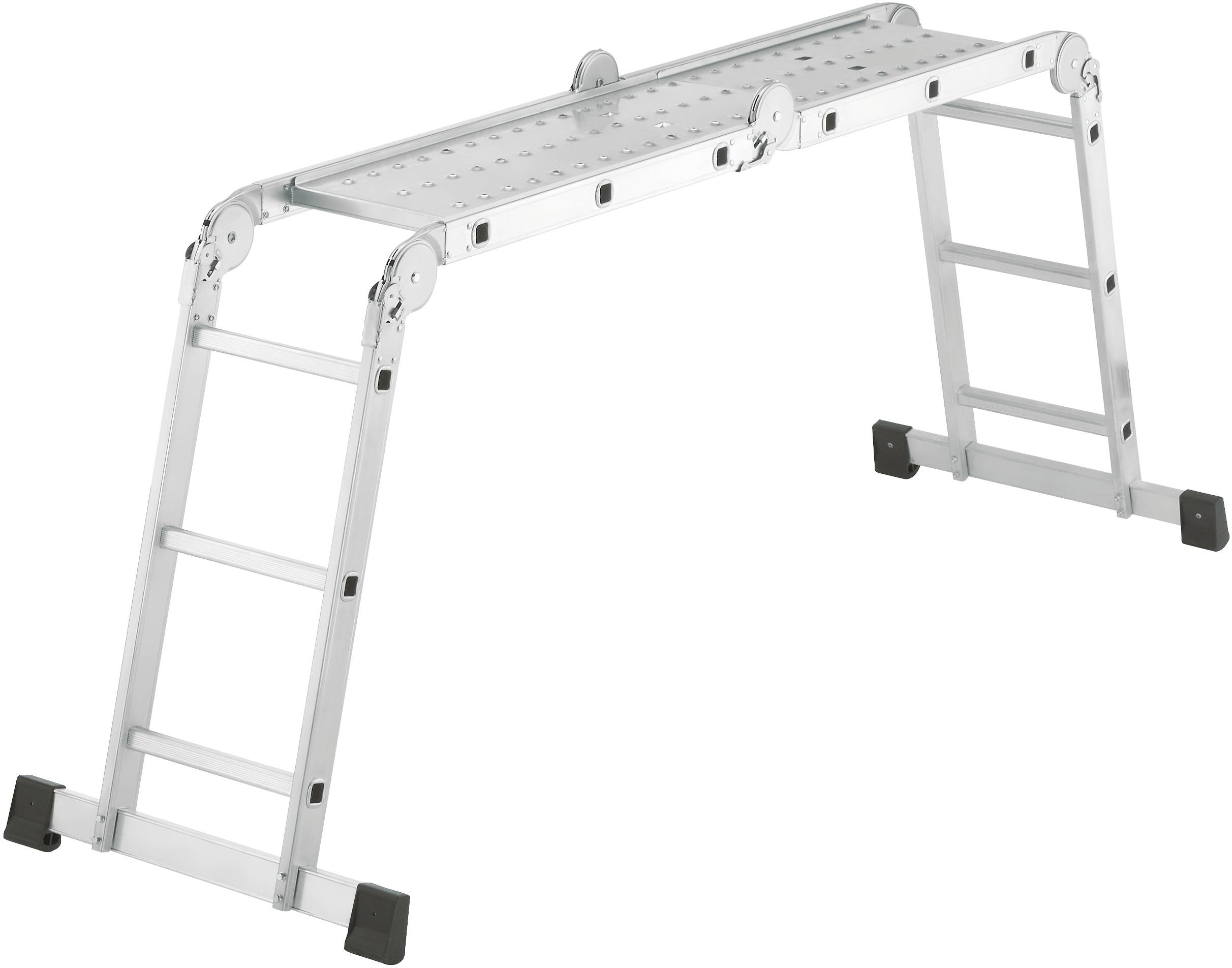 Hailo ProfiStep® combi 7412-037 aluminium Drabina wielofunkcyjna Maksymalna wysokość robocza: 4.35 m srebrny 16.7 kg - obrazek 1