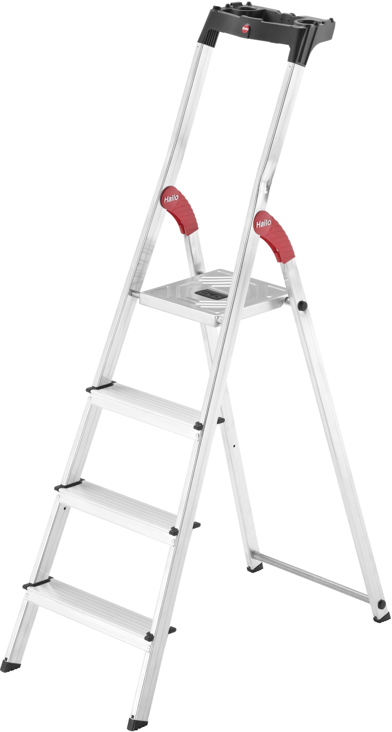 Hailo L60 StandardLine 8160-407 aluminium Drabina składana ze stopniem zaw. wkładkę na narzędzia Maksymalna wysokość rob - obrazek 1