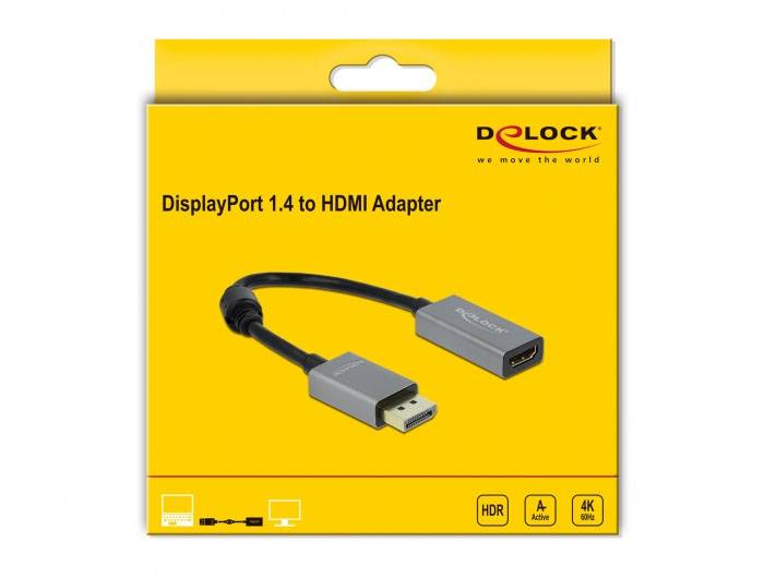 adapter DisplayPort, HDMI Delock 66436 66436, 0.20 m - obrazek 1