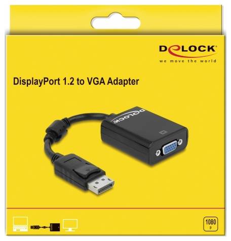 adapter DisplayPort, VGA Delock 61848 61848, 12 cm