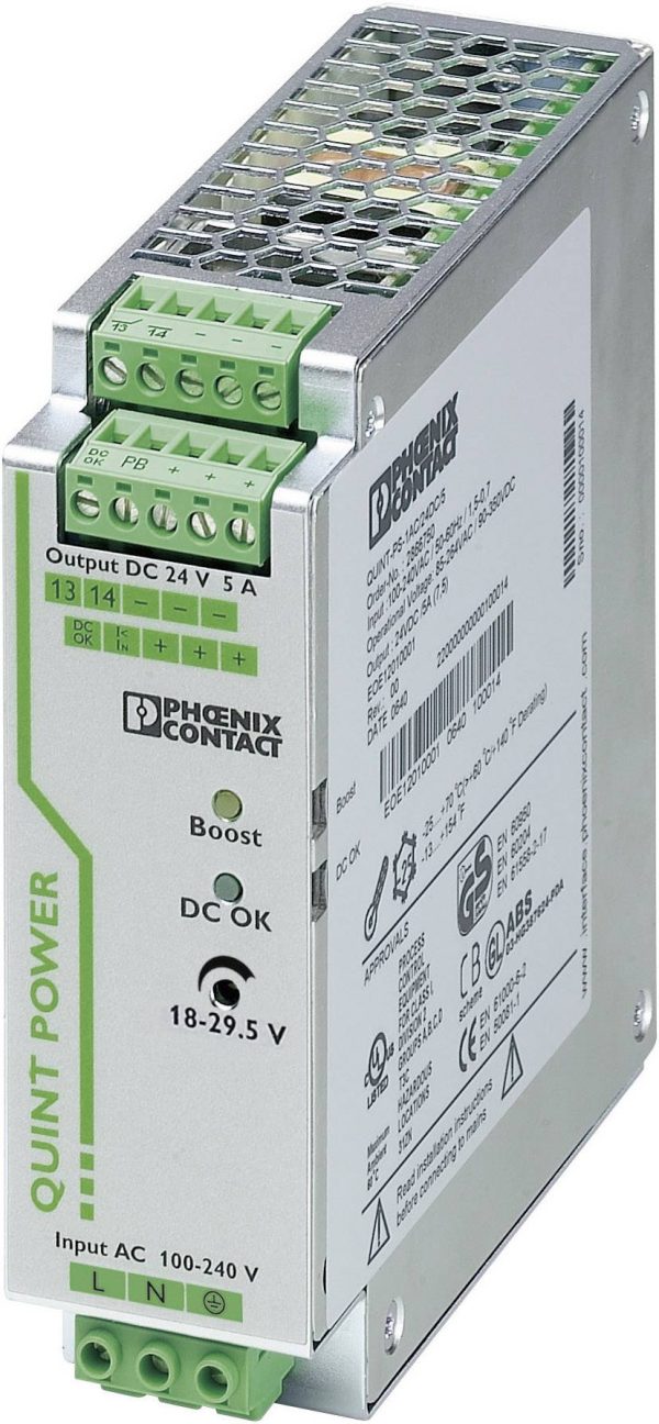 Phoenix Contact 2866750 Zasilacz na szynę DIN 24 V/DC 5 A 120 W Ilość wyjść:1 x Opis 1 szt.