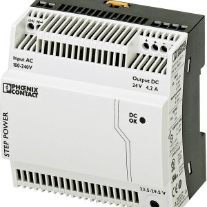 Zasilacz na szynę DIN Phoenix Contact STEP-PS/1AC/24DC/4.2, 24 V/DC, 4.4 A, 100 W Zasilacz na szynę DIN Phoenix Contact STEP-PS/1AC/24DC/4.2, 24 V/DC, 4.4 A, 100 W