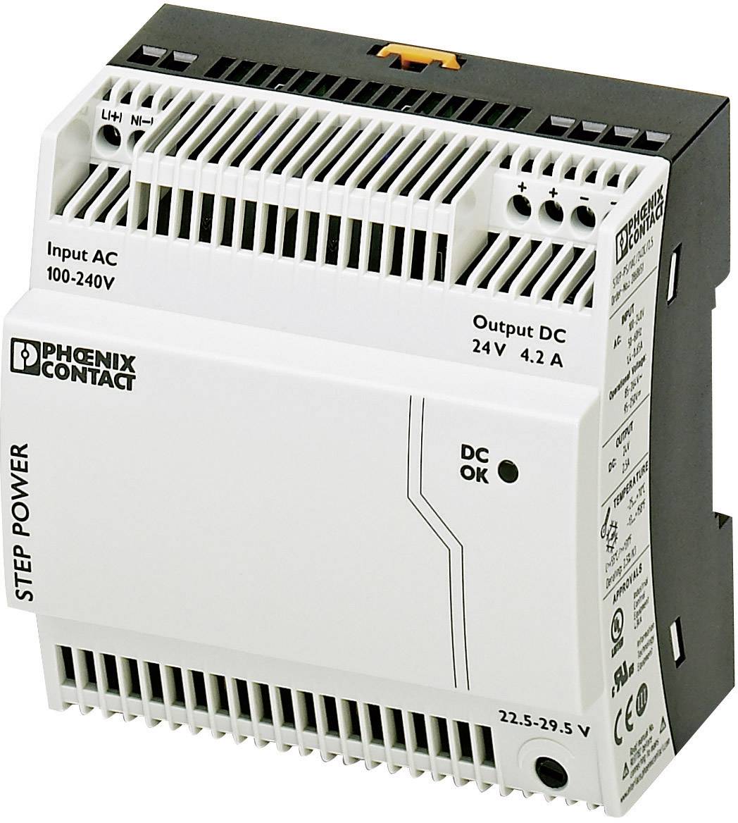 Zasilacz na szynę DIN Phoenix Contact STEP-PS/1AC/24DC/4.2, 24 V/DC, 4.4 A, 100 W - obrazek 1